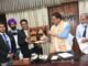 मुख्यमंत्री से इंडियन बैंक के क्षेत्र महाप्रबंधक ने की भेंट ,प्रदेश में बिजनेस मोबलाइजेशन के संबंध में की चर्चा।
